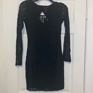 Material Girl Lace Illusion Bodycon Dress